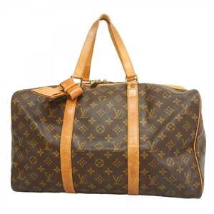 Louis Vuitton Monogram Sax Spool 45 Boston Bag M41624 Brown Men's/Women's